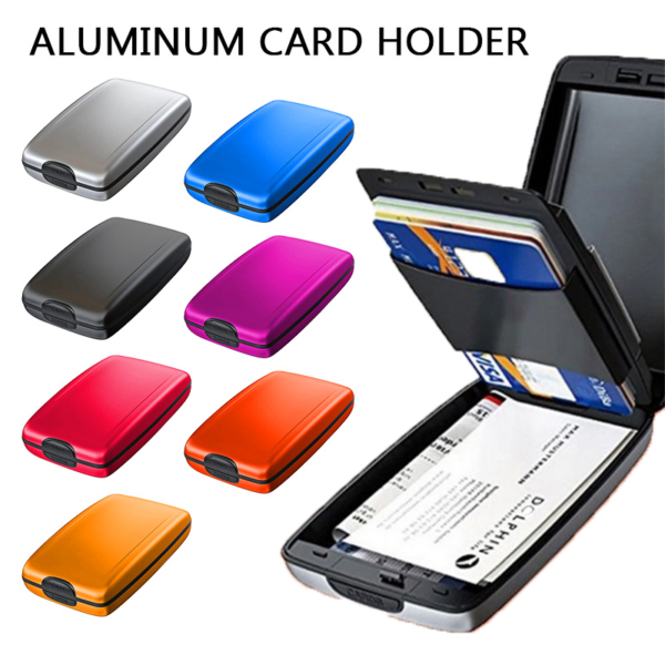 0 main etui de protection de portefeuille porte carte de visite rfid blocage de credit en metal aluminium 1pc anti scan