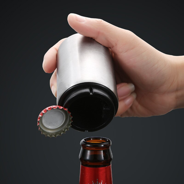 0 main ouvre bouteille de biere automatique en acier inoxydable magnetique pousser vers le bas vin biere soda ouvre bouchon accessoires de cuisine