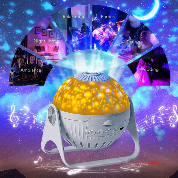 0 main top design galaxy 6 in 1 planetarium projector focusable hd 360 degree rotating starry sky blue led night light home decor gifts