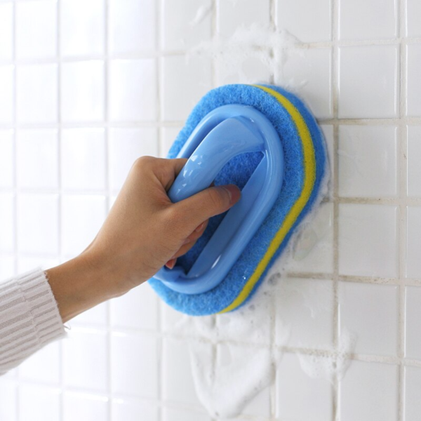 1 main eponge magique de nettoyage de cuisine salle de bains toilettes verre mur brosse de bain poignee fente de fenetre en ceramique brosse de nettoyage