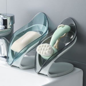 1 main porte savon en forme de feuille boite a savon de cuisine boite de rangement de vaisselle drain antiderapant etui de rangement de savon accessoires de salle de bains