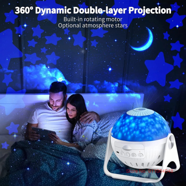 2 main top design galaxy 6 in 1 planetarium projector focusable hd 360 degree rotating starry sky blue led night light home decor gifts