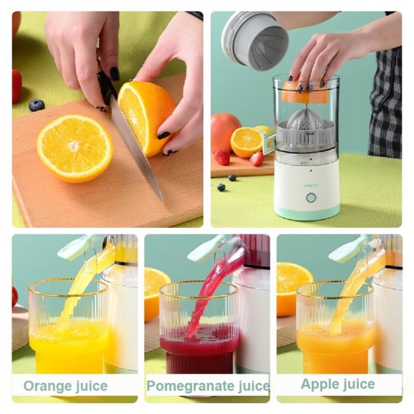 3 main 45w portable electric juicer multifunctional electric juicer machine cordless fruit juicer usb charging lemon orange squeezer