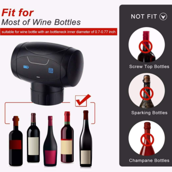 3 main bouchons de vin electriques economiseur de vin sous vide automatique scelleur de bouchon de bouteille de vin meilleurs cadeaux pour les amateurs de vin