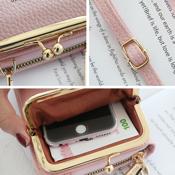 4 main mobile phone bag crossbody women luxury mini pu card pouch korean template case leather girls coin purse travel portable
