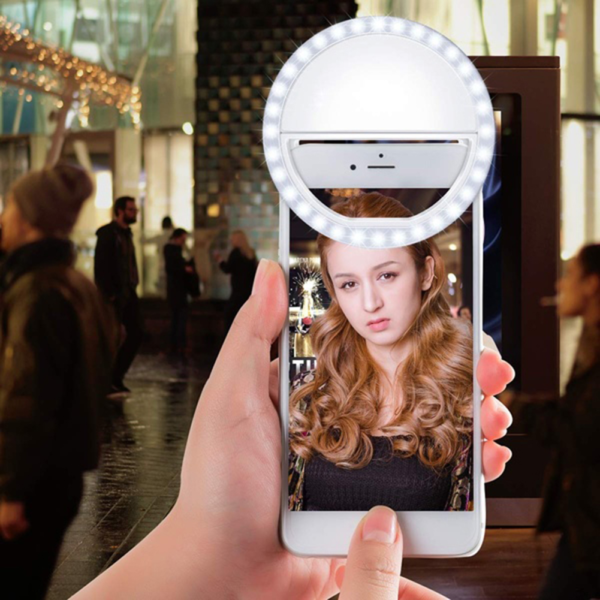 4 main usb charge led selfie ring light mobile phone lens selfie lamp ring with 36 leds 3000k 5000k dimmable