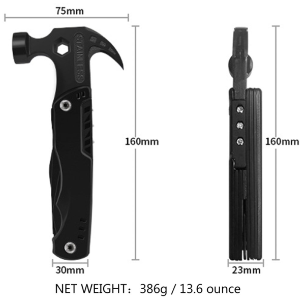5 main screwdrivers pliers camping accessories claw hammer hatchet with knife multitool survival gear and equipment hammer saw