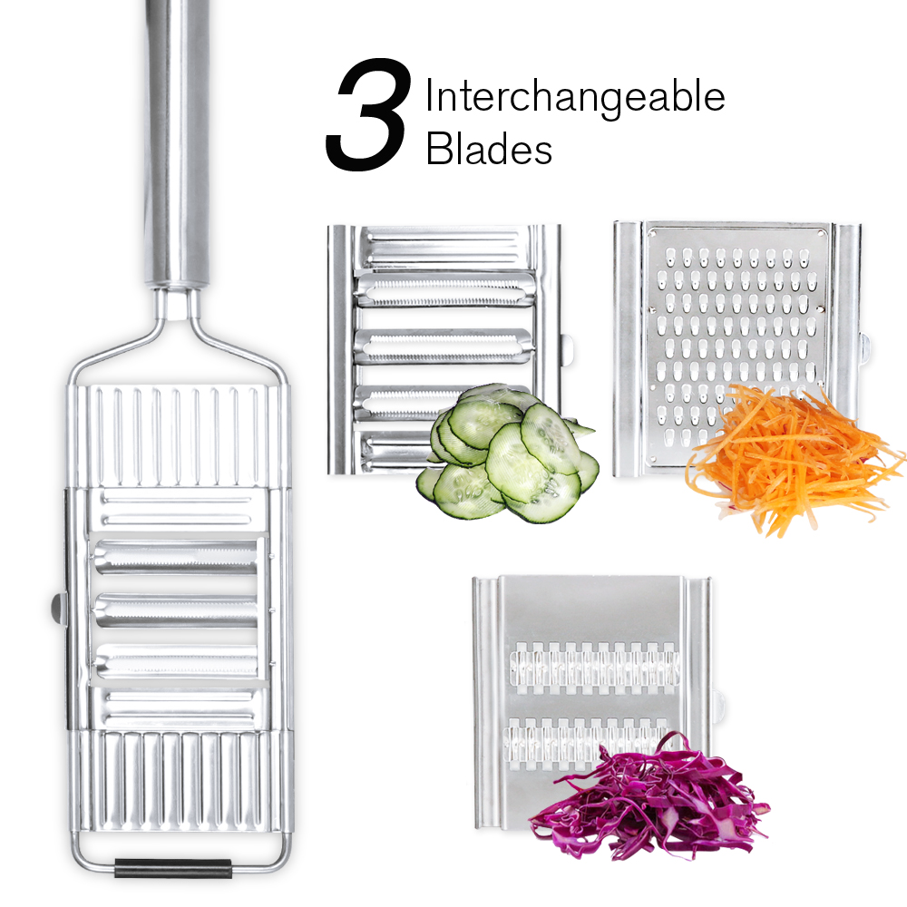 Shredder Cutter Stainless Steel Portable Manual Vegetable Slicer Easy Clean Grater with Handle