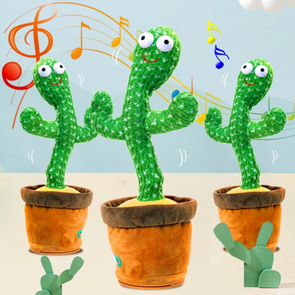 0 main dancing cactus toy repeat talking usb charging can sing record cactus bailarin dansant kids education toys birthday present