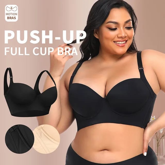 Plus Size Push Up Bras Women Deep Cup Bra Hide Back Fat Underwear Shaper Incorporated Full Back Cover