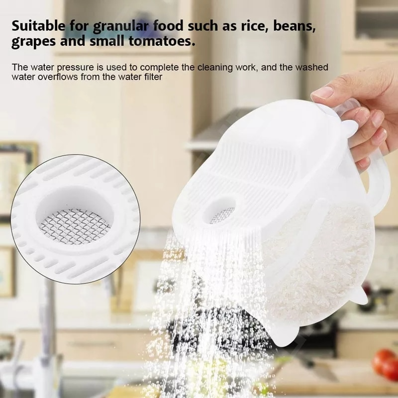 Transparent rice washer fast multifunctional cleaning bean tools portable creative lazy supplies kitchen accessories strainer