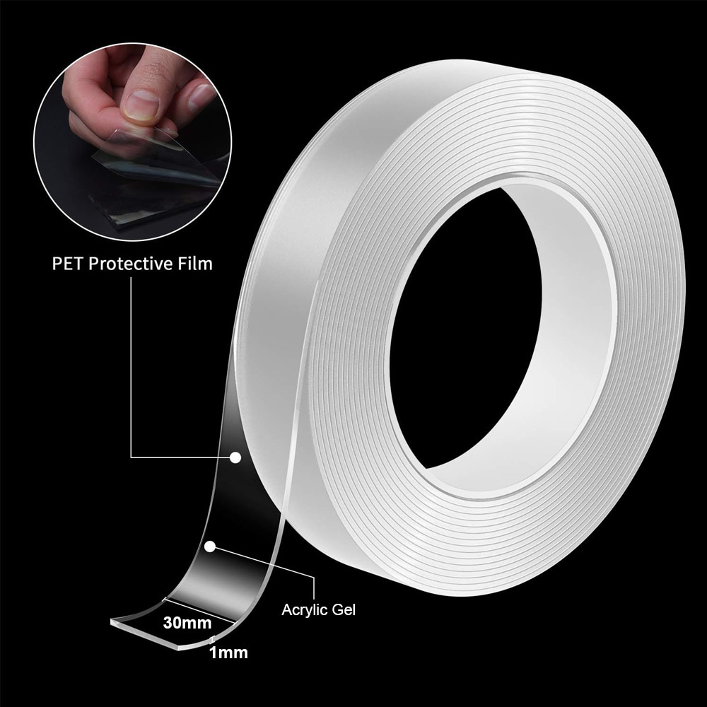Double Sided Tape Heavy Duty Transparent Adhesive Strips Strong Sticky Multipurpose