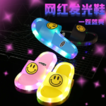 2 main 2021 summer girls boys luminous slippers children soft pvc shoes toddler kids home sandals comfortable baby slides blue shoes