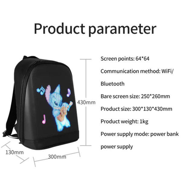 5 main 2021 smart led mesh pix backpack led advertising light waterproof wifi version backpack outdoor climb bag walking billboard bags
