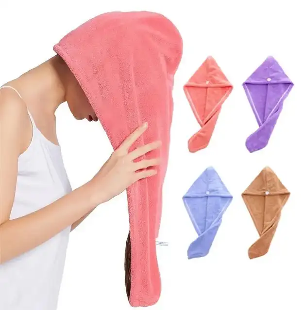 Hair towel microfiber quick dry microfibre hair drying towel wrap turban for women